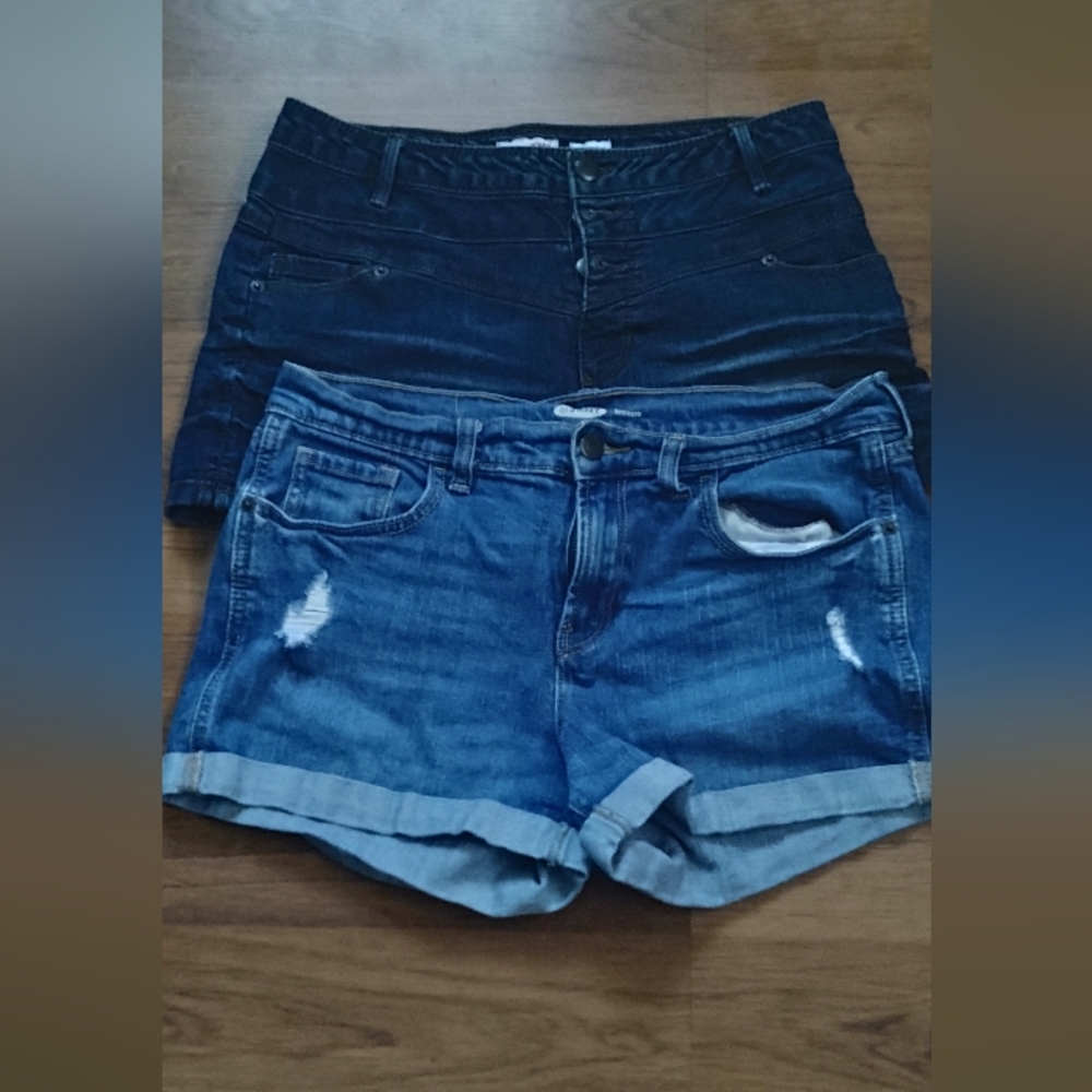 Old Navy Denim and Navy Blue Jean Shorts